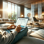 Illustration of someone booking a meeting on their laptop
